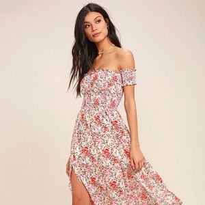 Lulu’s View from the Meadow Floral Print Dress NWT
